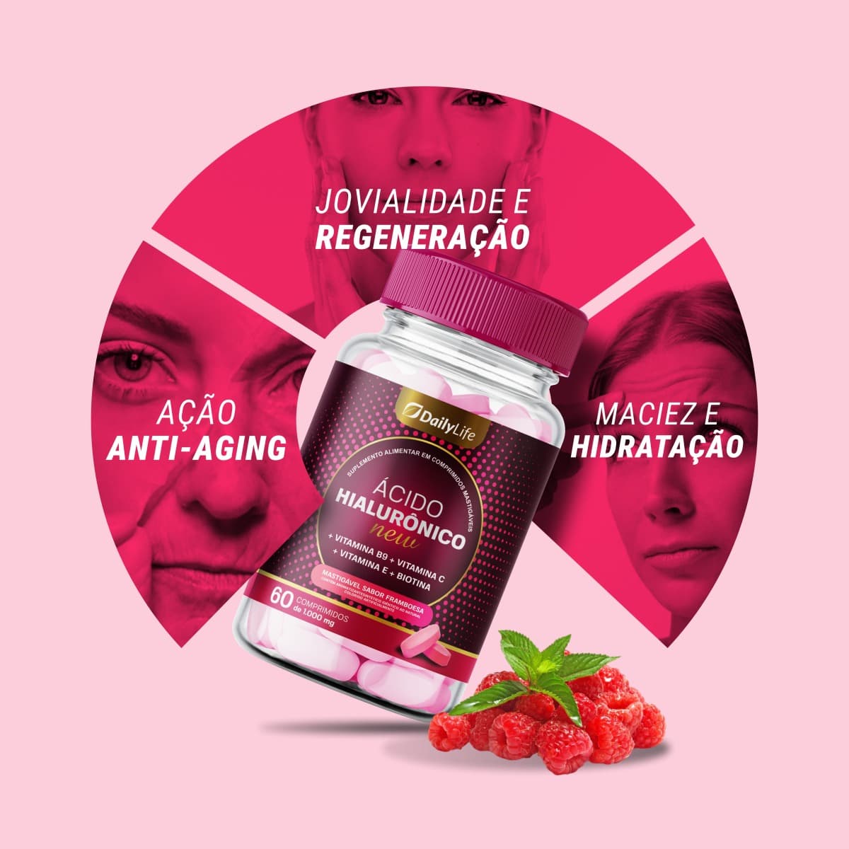 Ácido Hialurônico New com Colágeno Hidrolisado e Vitaminas C, B9 e E — benefícios