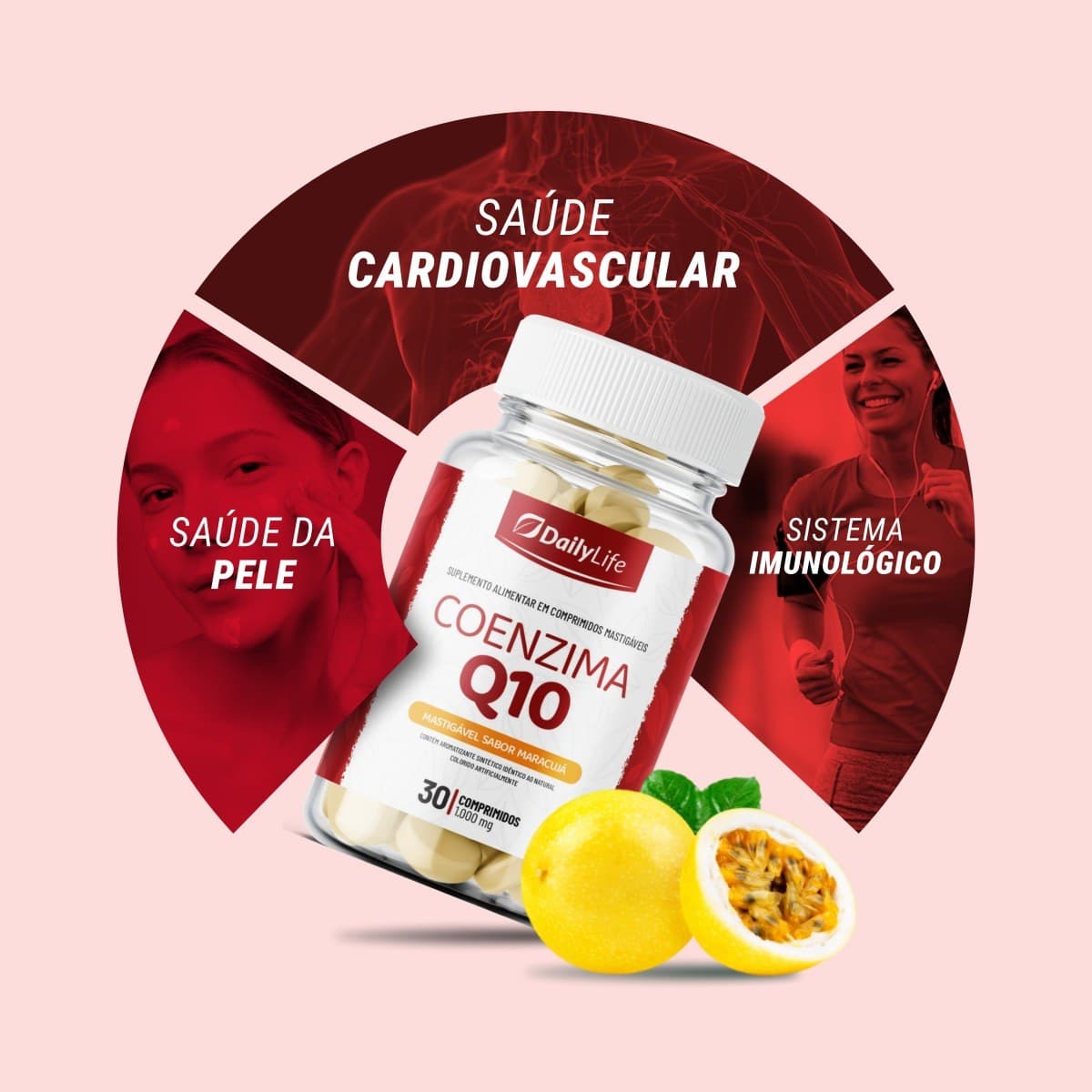 Coenzima Q10 Mastigável (100 mg) — benefícios