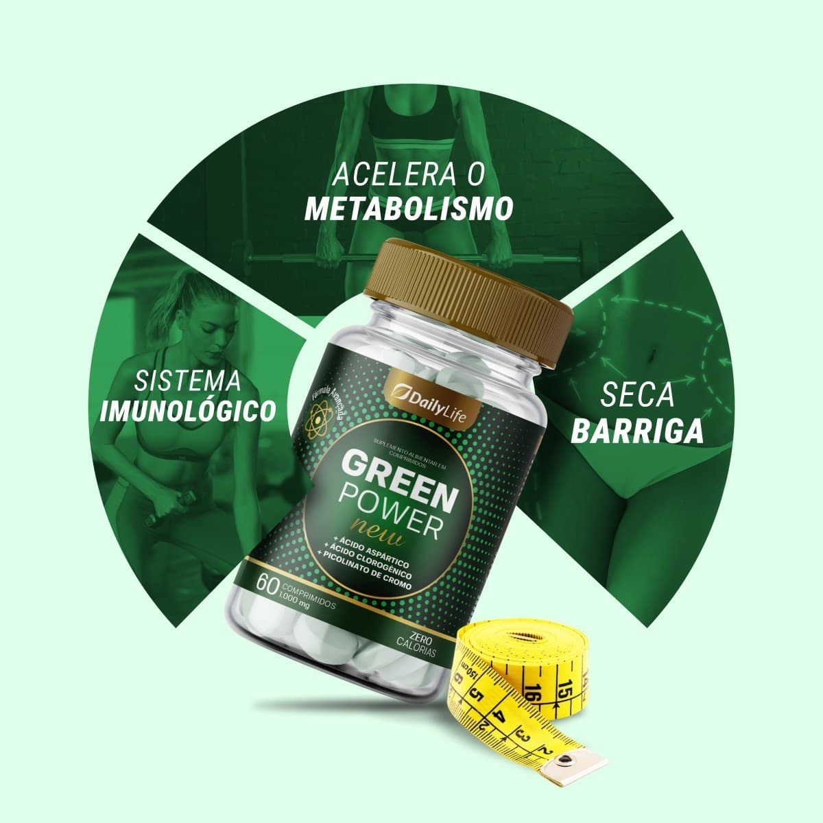 Green Power New (com Picolinato de Cromo) — benefícios