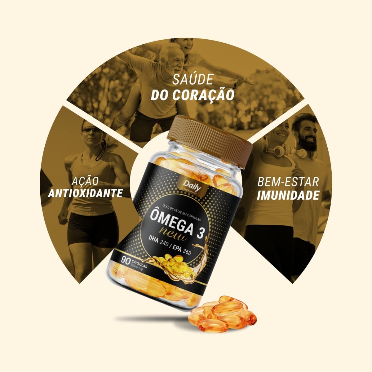 Ômega 3 New (Óleo de Peixe com EPA e DHA) — benefícios
